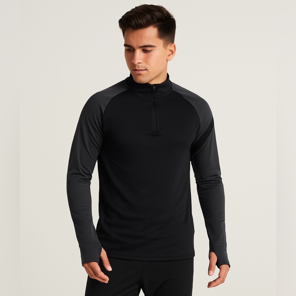 Nike Dri-FIT Academy Pro Drill ¼ Zip Training Top Black Gray | Men’s Small